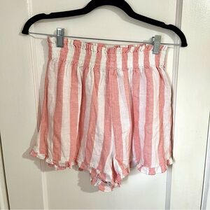 NWT Nordstrom Rack Abound Pink and White Striped High Waist Shorts